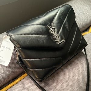 (NEW)Saint Laurent mini Loulou matelasse leather  cross body bag.